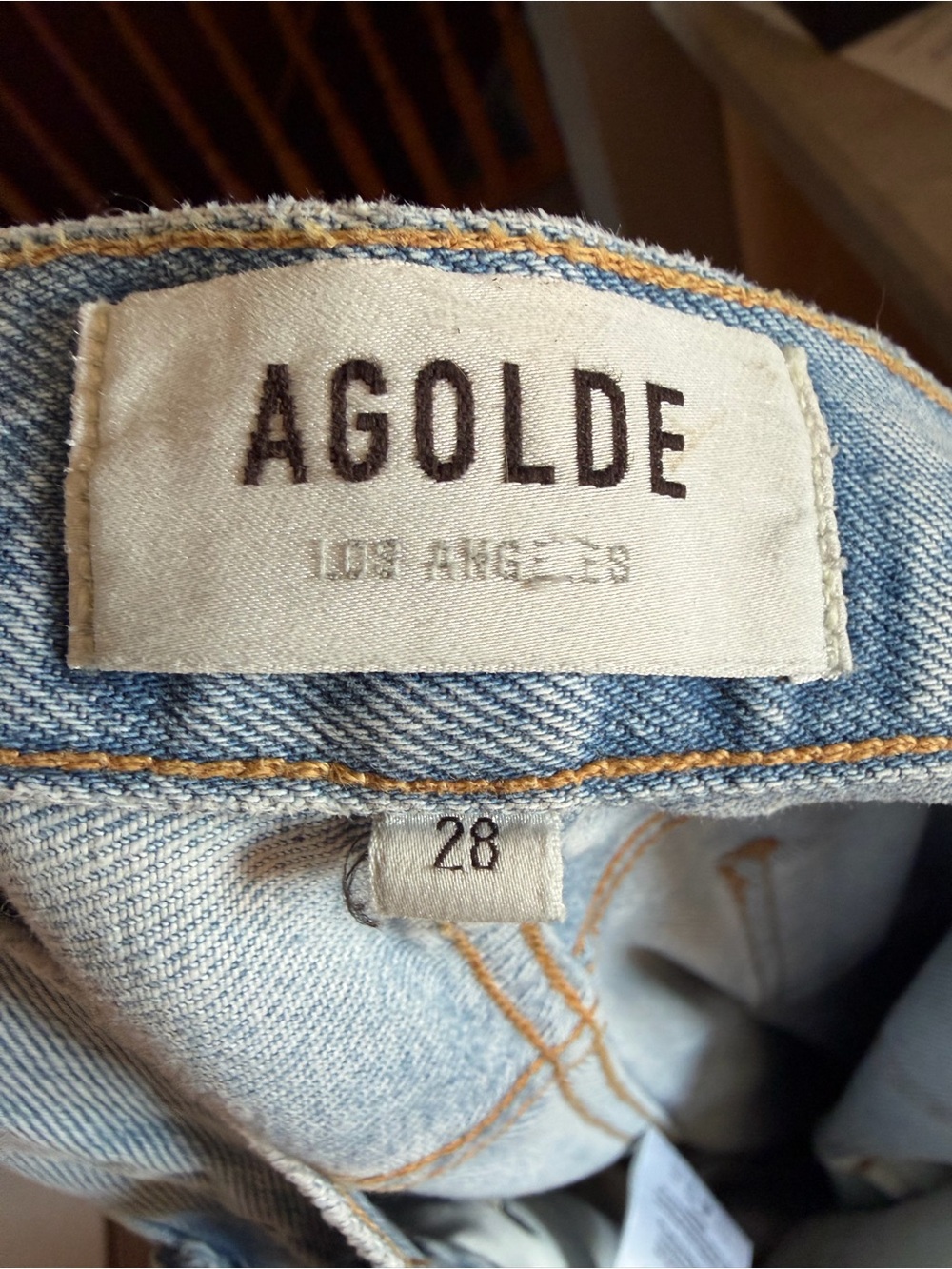 Agolde Light Blue Denim Jeans - Picture 3 of 3